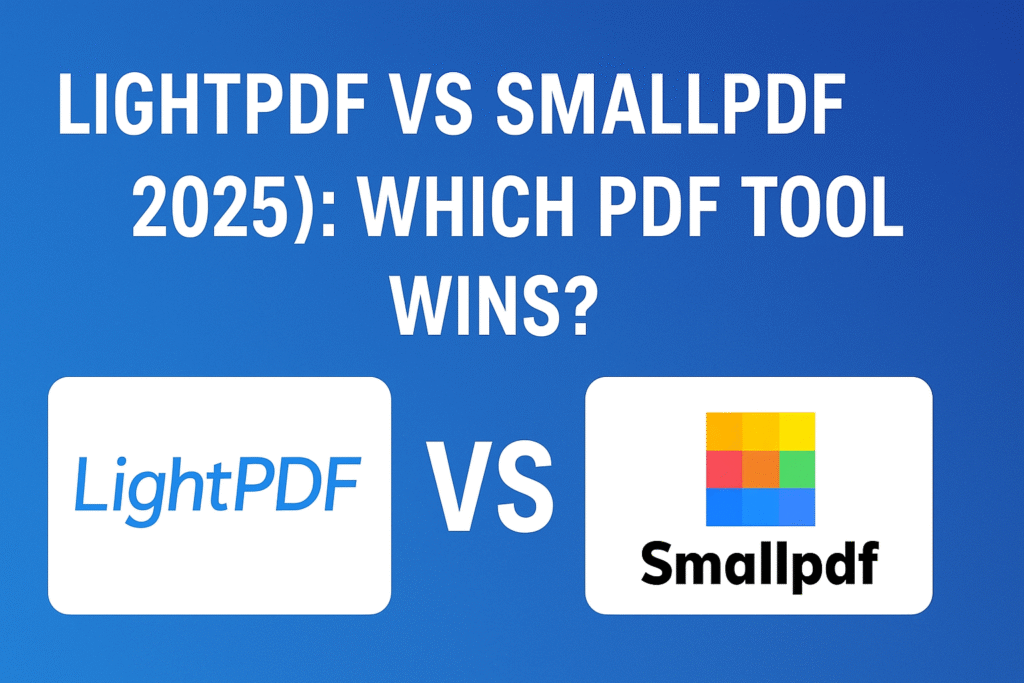 LightPDF vs Smallpdf 2025 comparison showing features, pricing, AI tools, OCR, and collaboration